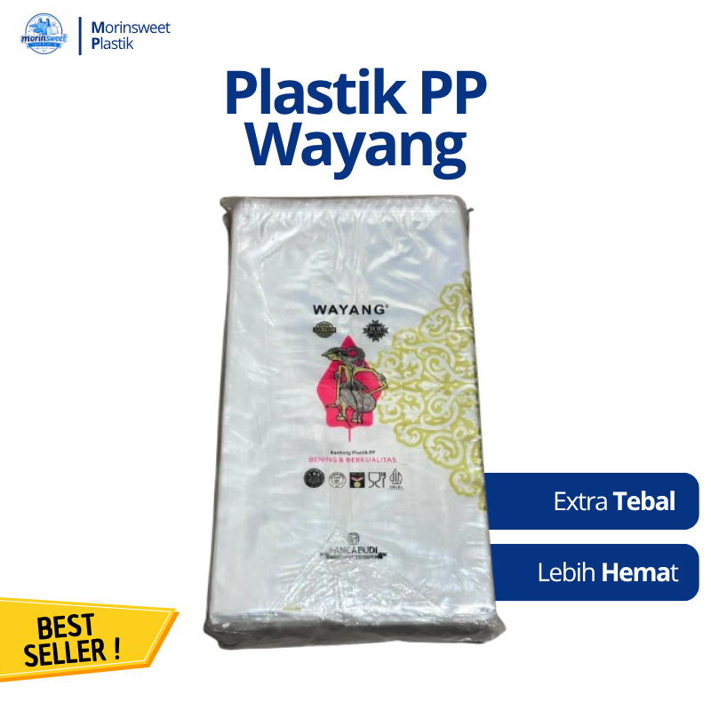 PLASTIK PP MERK WAYANG UKURAN 15 X 27 TEBAL 0,3 MIC