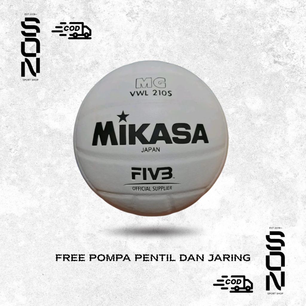 Bola Voli Mikasa MG VWL 210S FIVB Official Supplier Japan warna putih