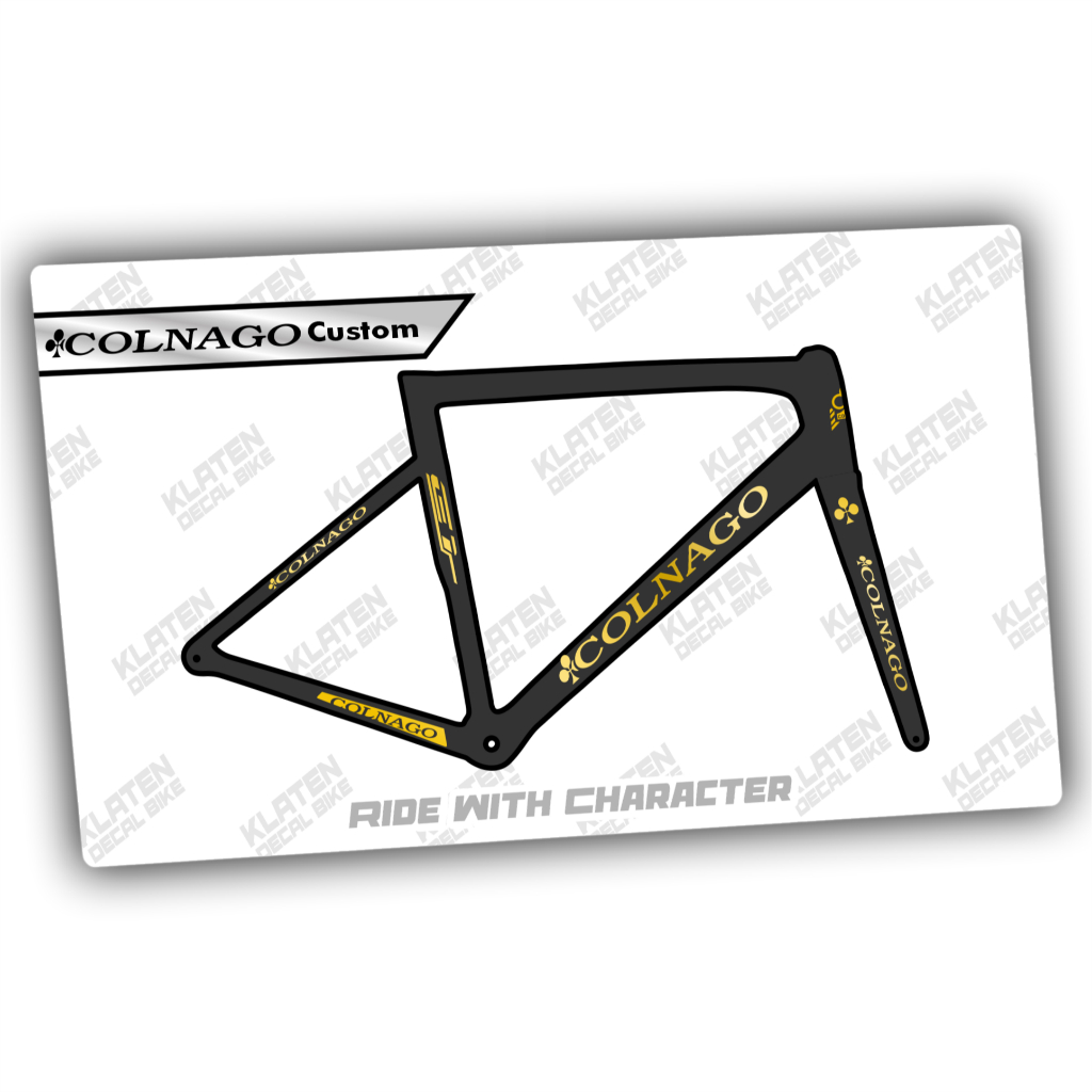 Decal Frame COLNAGO custom Roadbike Klaten Decal Bike Stiker Sepeda