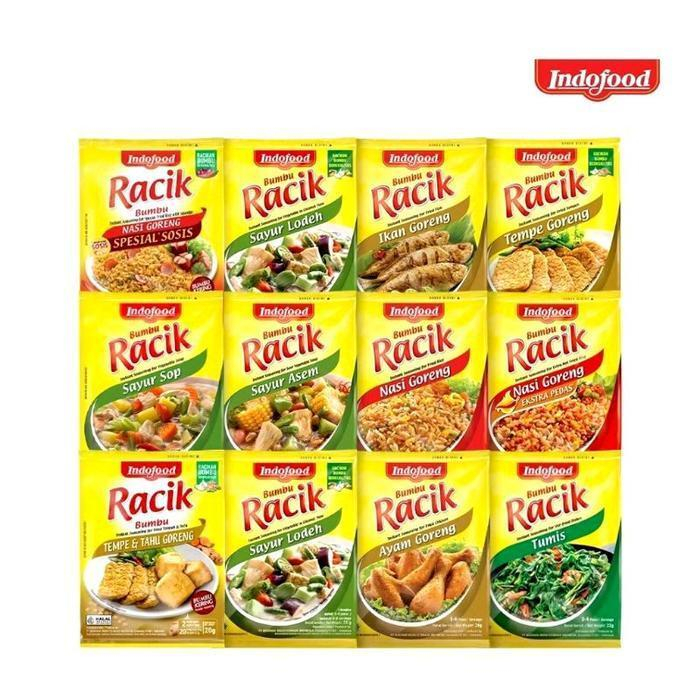 [FREE 1 PCS SASA TEPUNG] RACIK INDOFOOD Bumbu Instan Ikan Ayam Nasi Sop Lodeh Asem 20 Gr - 6 Sachet