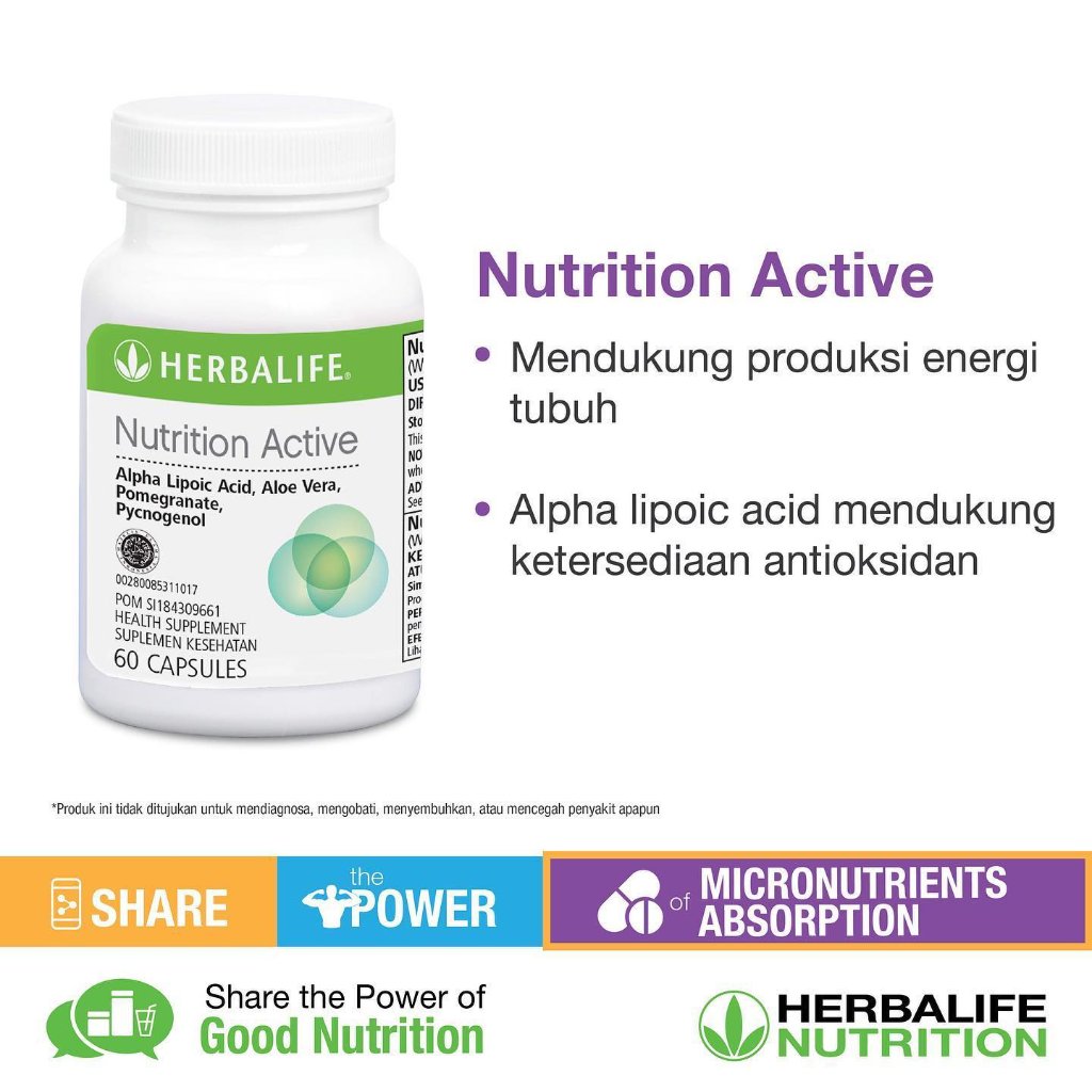 NUTRITION ACTIVE (Barcode Utuh) Herbalife Original