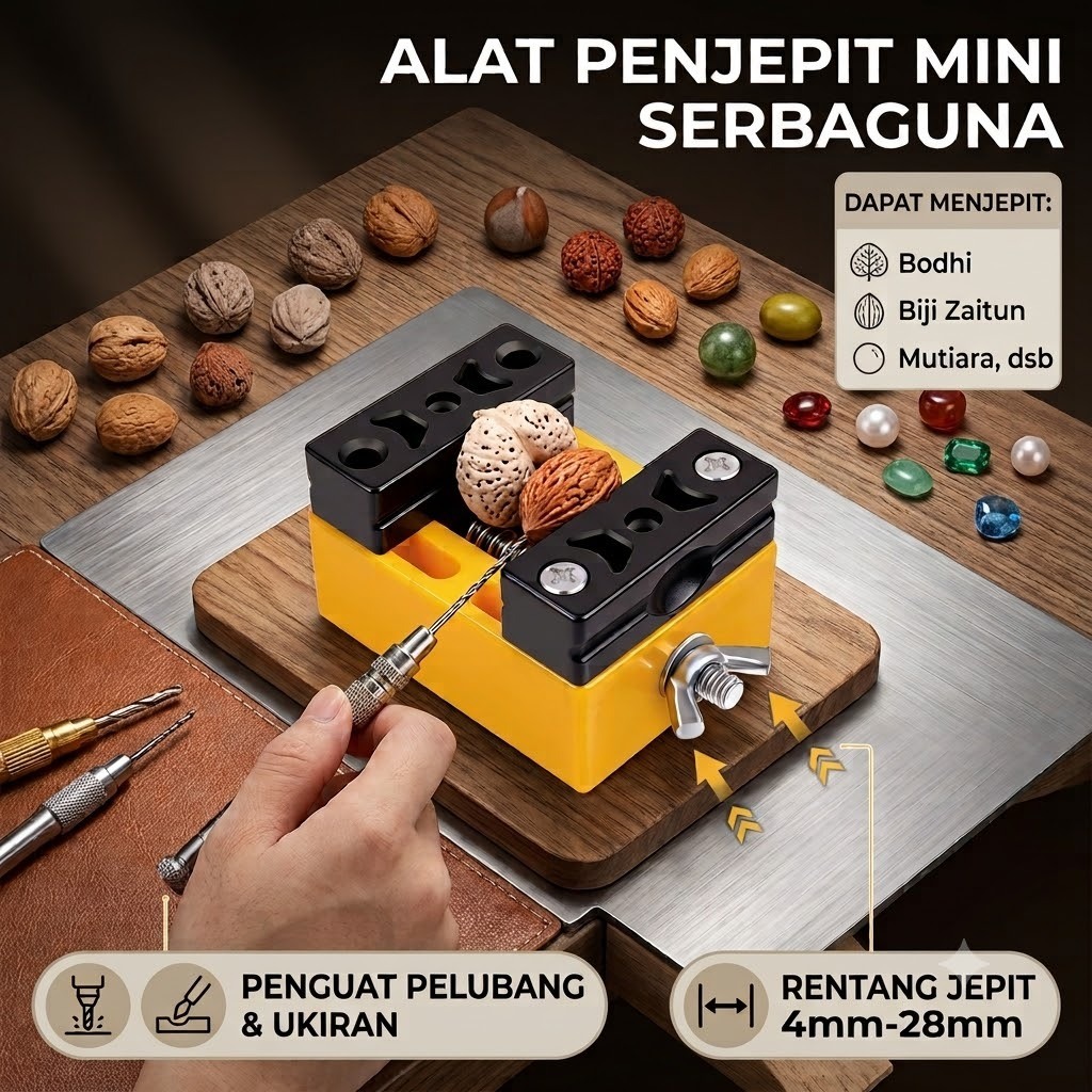 [BISA COD] Ragum Meja Mini Klem Catok Vise Clamp Aluminium Alloy Penjepit Meja Alat Jepit Kayu Besi