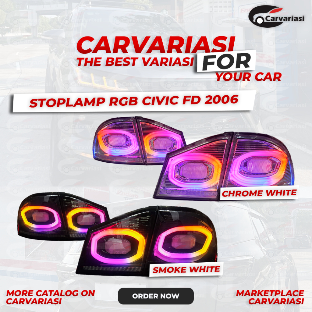 Stoplamp Civic FD2 2005-2012 LED RGB Stoplamp JDM Stoplamp Civic FD RGB Running Sein