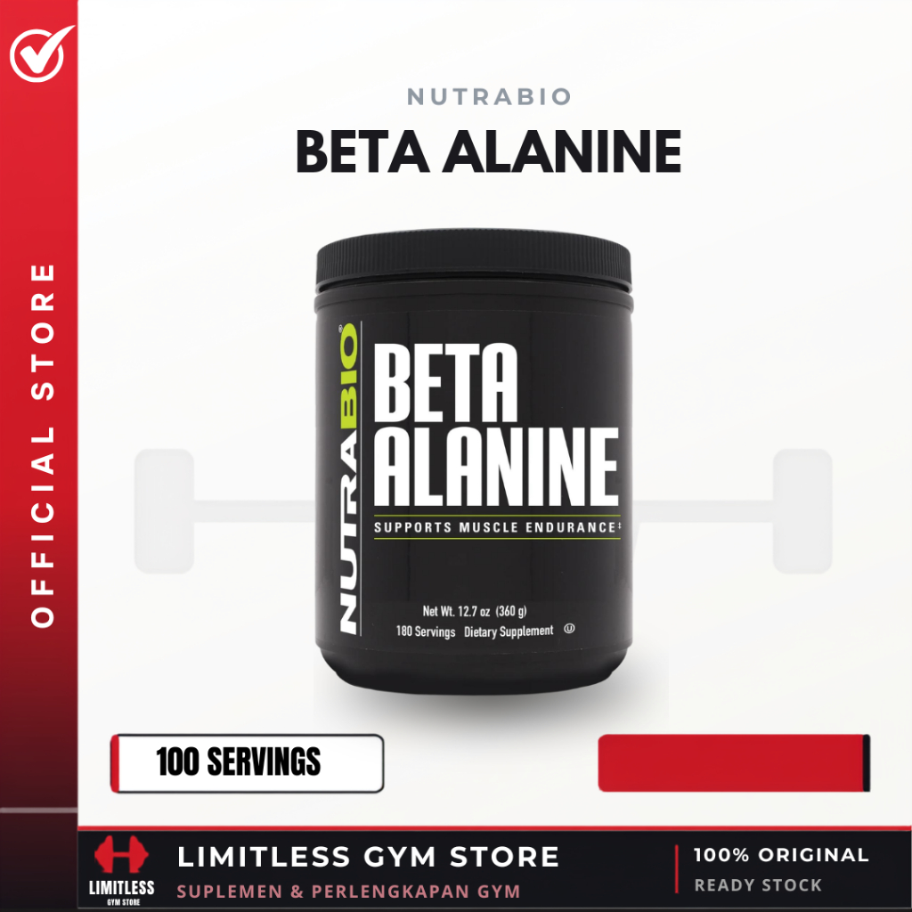 Nutrabio USA BETA ALANINE 3200mg - 180 Serving 360 g VO2 Max Endurance Booster