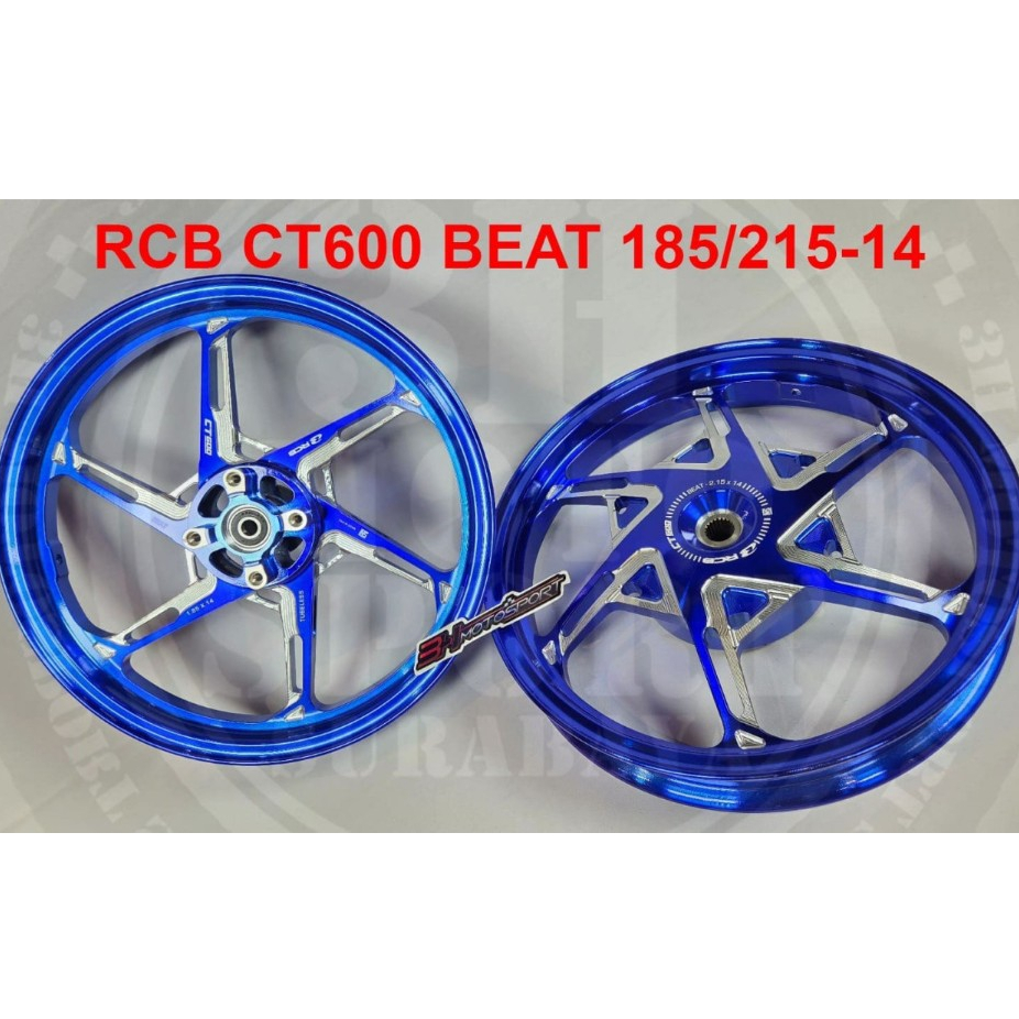 VELG RCB CT600 BEAT/VARIO110 ukuran 185/215-14 SET DEPAN BELAKANG VELEG MOTOR RACING BOY ORIGINAL