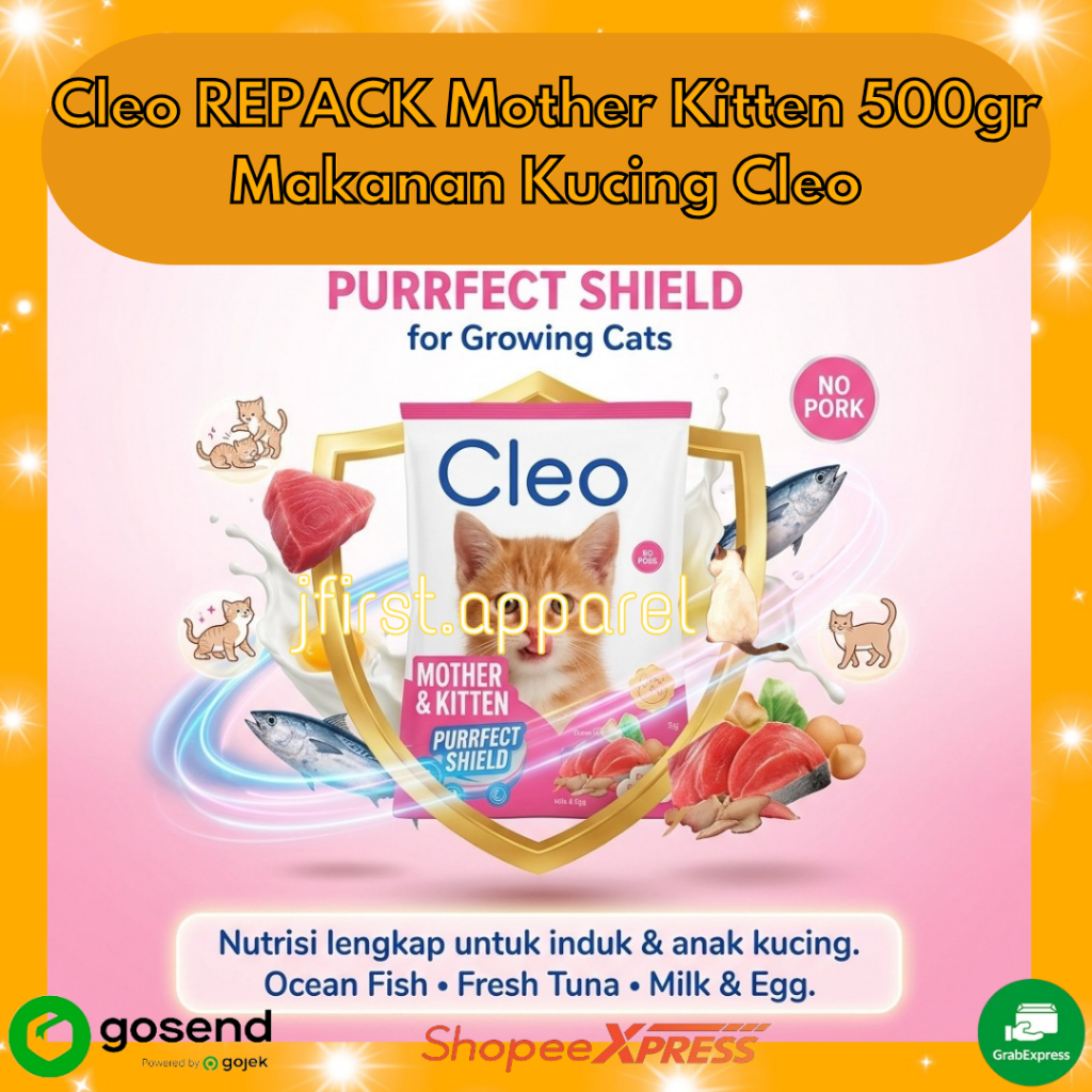 Cleo REPACK Mother Kitten 500g | Makanan Kucing Cleo