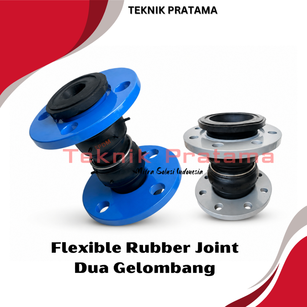 2" Rubber Flexible Joint Dua Gelombang Flexible Rubber joint Flange PN 16 Size 2 Inch