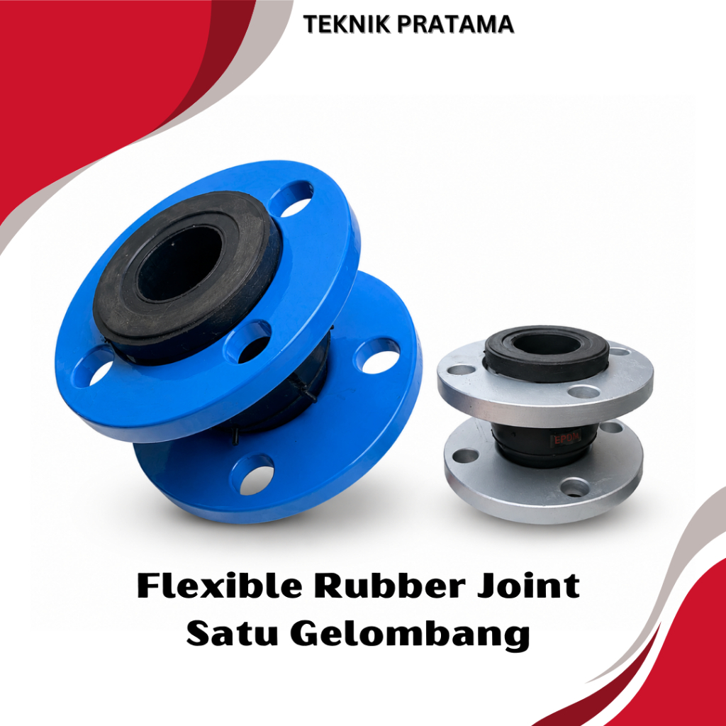 2" Rubber Flexible Joint Satu Gelombang Flexible Rubber joint Flange PN 16 Size 2 Inch