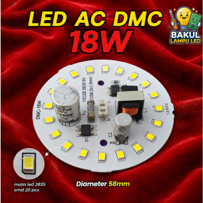 PCB LED AC (DMC) 18W ~Bakul_Lampu_Led~