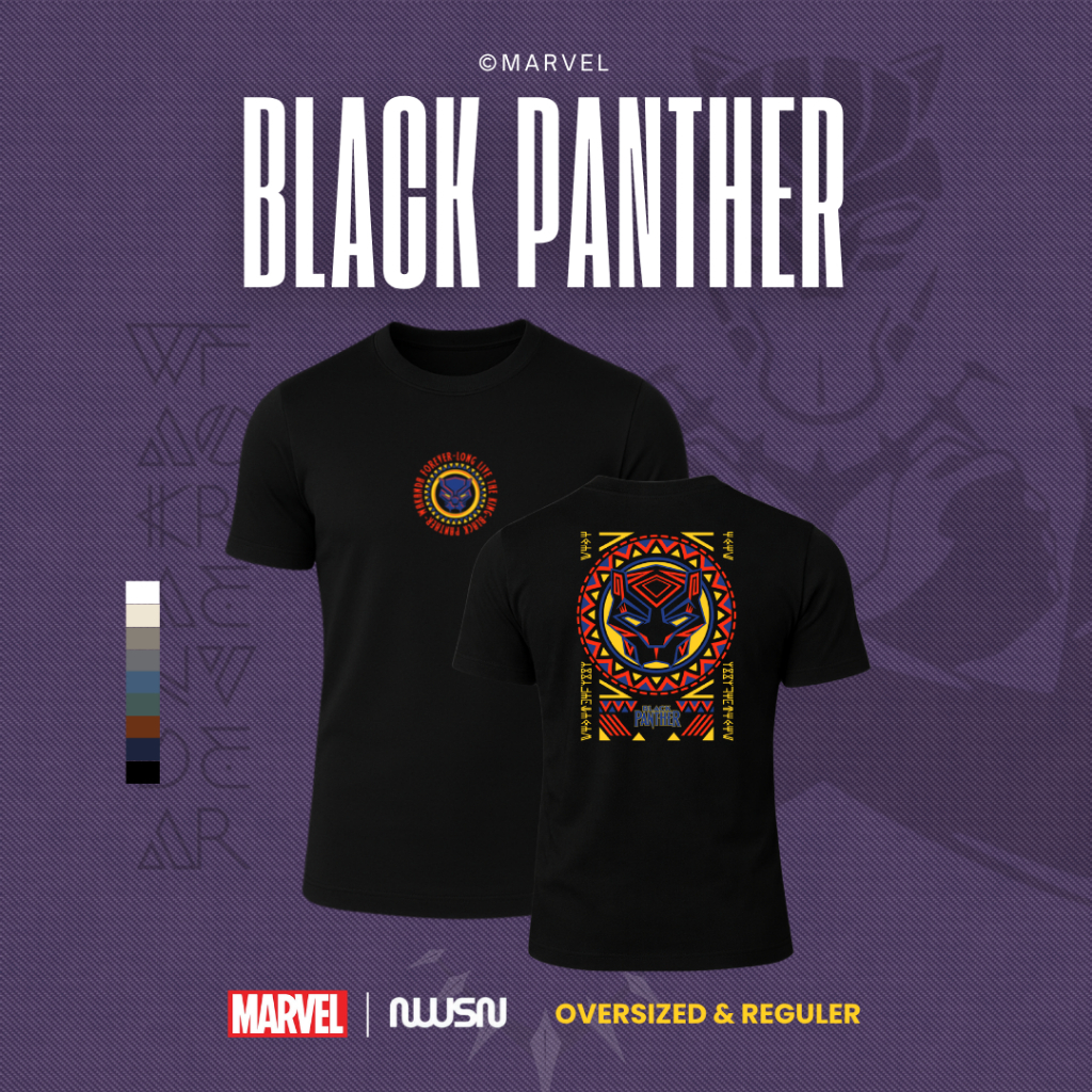 NAWASENA Kaos Marvel BLACK PANTHER
