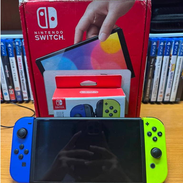 Nintendo Switch Oled + Joycon Neon Edition 512gb / Switch Oled Fullset No Minus Second