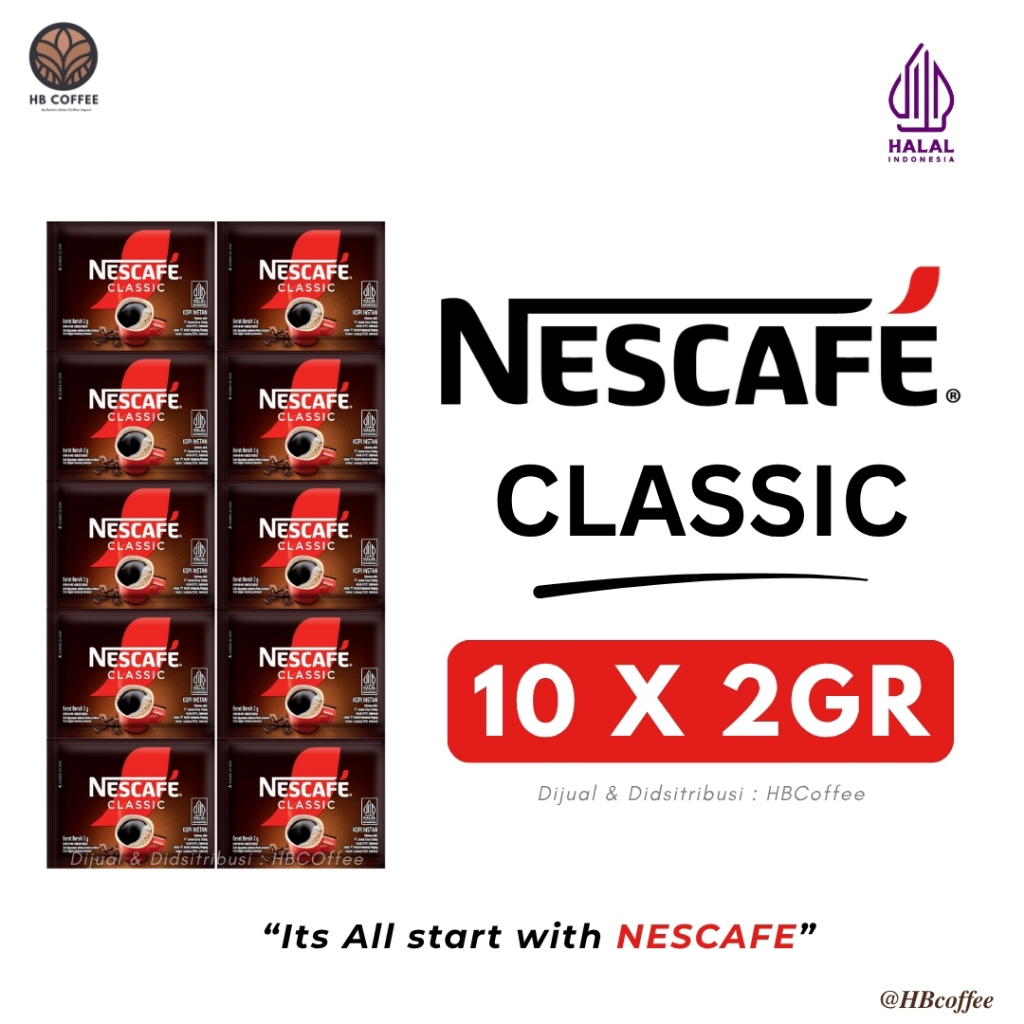 NESCAFE CLASSIC NESCAFE SACHET KOPI NESCAFE KOPI NESCAFE SACHET 2GR X 10