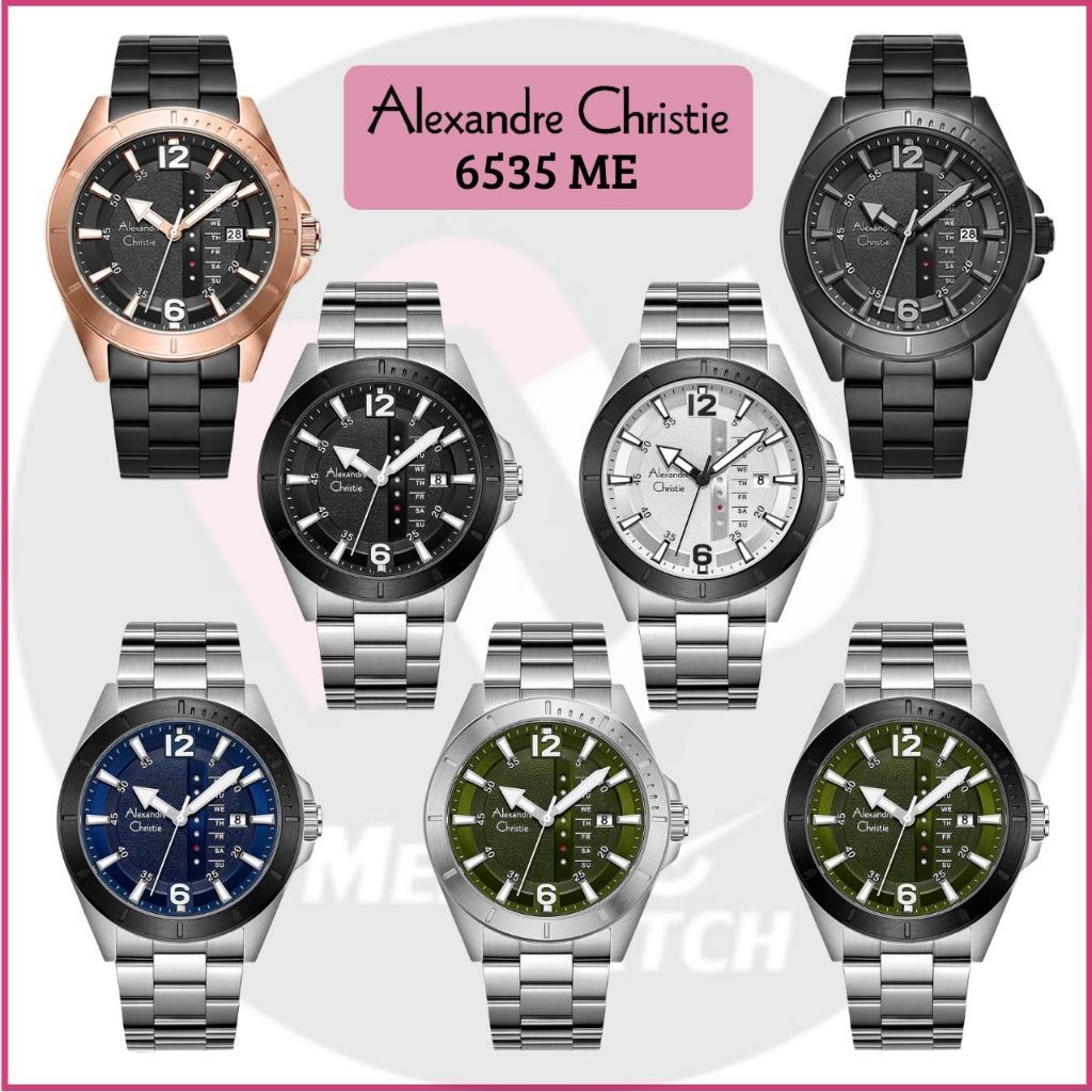 Jam Tangan Pria Analog Alexandre Christie 6535ME AC6535 AC 6535 ME 6535 Original Garansi Resmi