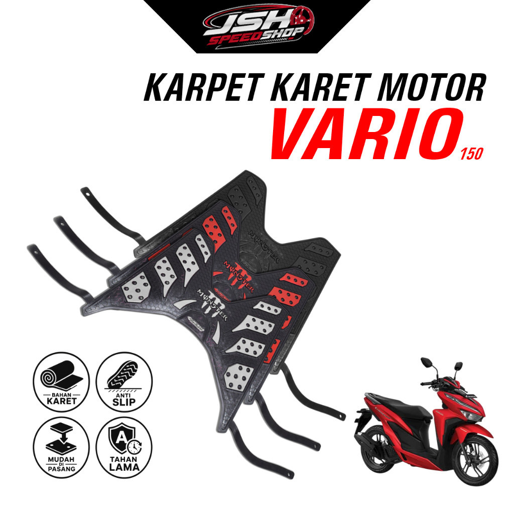 Karpet Karet Alas Kaki Freeday TNF Motor Vario 150 Anti Slip