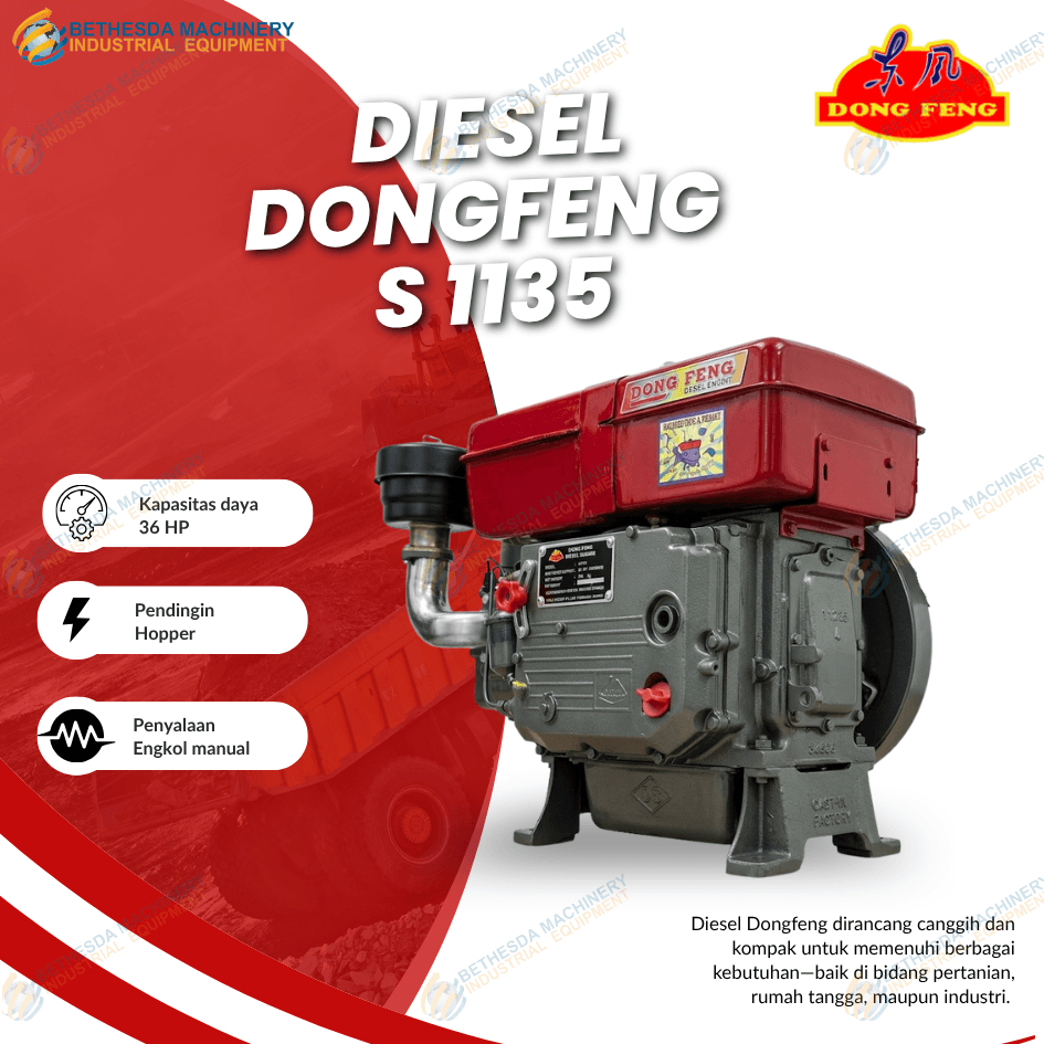 Mesin Penggerak Dongfeng S 1135 - Diesel Dong Feng 35HP 35 PK S1135