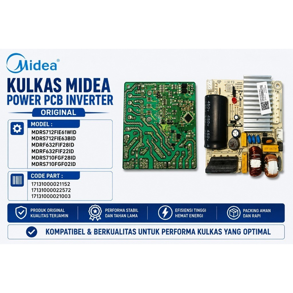 MIDEA; PCB INVERTER KULKAS MDRS/MDRF ORIGINAL MIDEA
