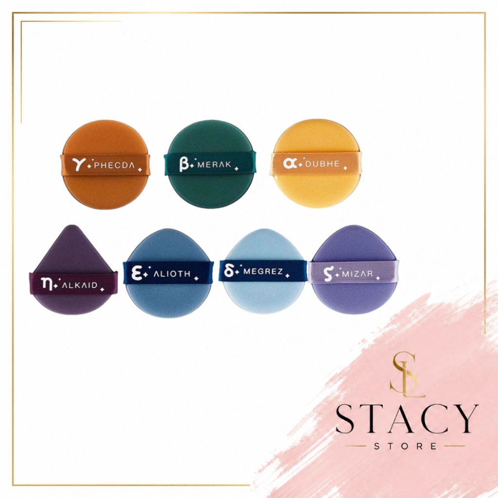 STACY GN024 SPONS BEDAK TABUR BULAT BEAUTY POWDER PUFF MAKE UP FOUNDATION SPONGE CUSHION