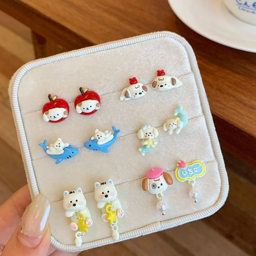 Anting Cartoon Apple Puppy Collection JA-ER211