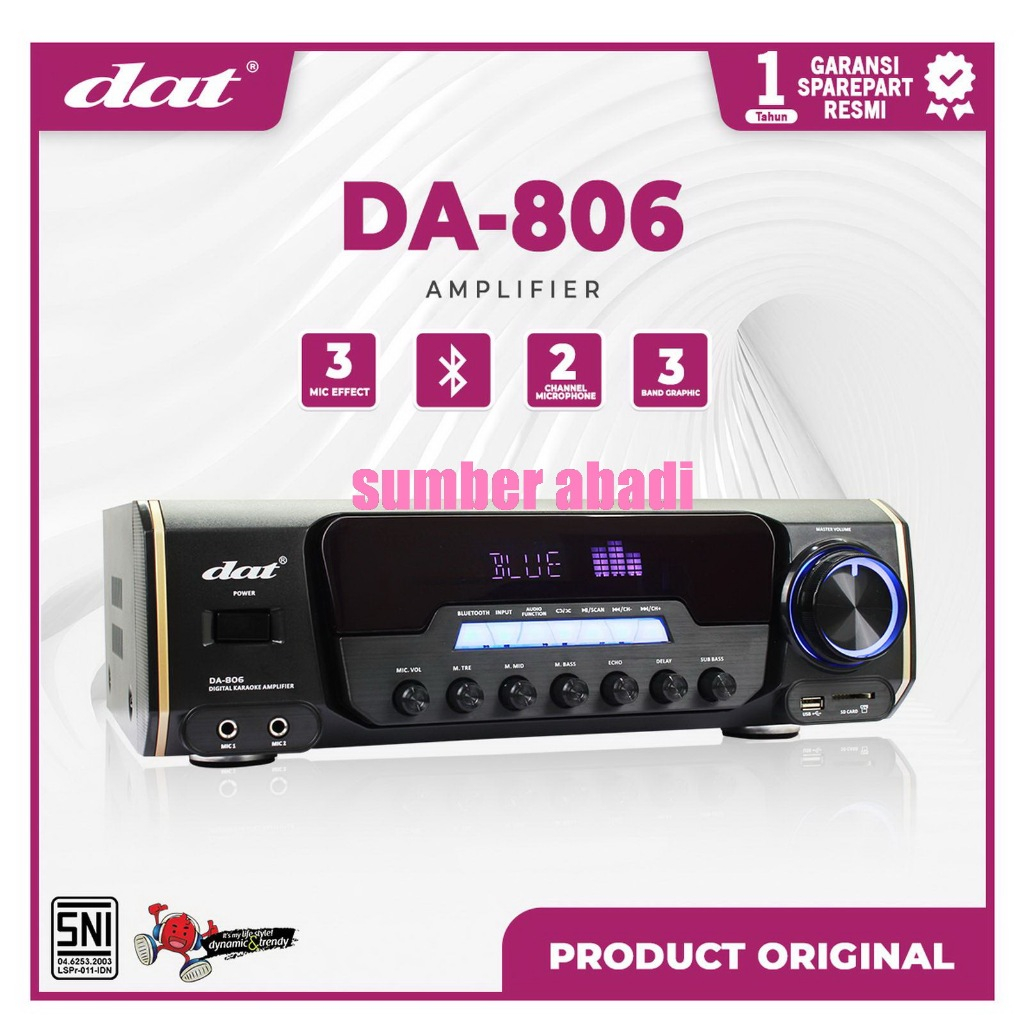 DAT Karaoke Amplifier Professional DAT806 / Ampli Dat Da 806
