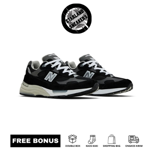 StarlandSneakers - Sneakers NB 992 Black White Grey Made In USA 100%