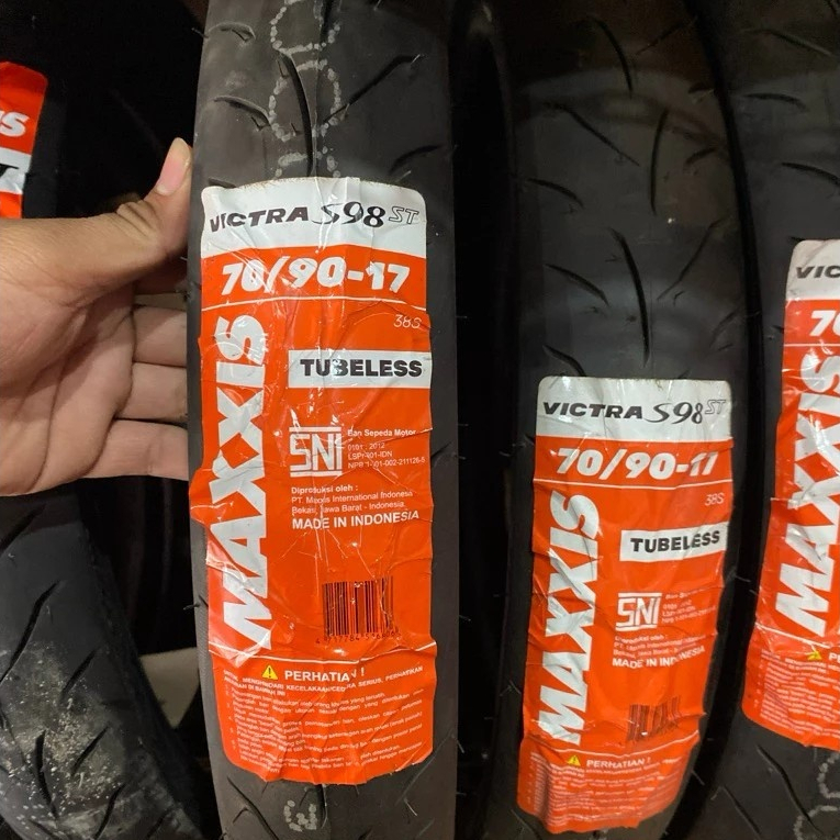 BAN LUAR MAXXIS RING 17 TUBELESS VICTRA S98ST (60/80-17, 70/90-17, 80/90-17) SOFT COMPOUND ORIGINAL
