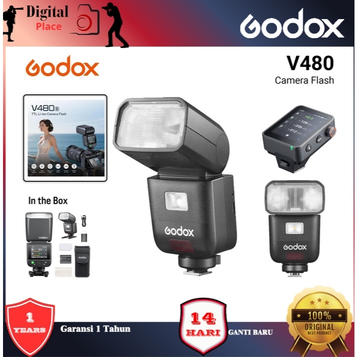 aket Flash Godox V480 + Trigger X3Pro X3 Pro V480 V 480 Canon Fujifilm Nikon Olympys Sony ORIGINAL