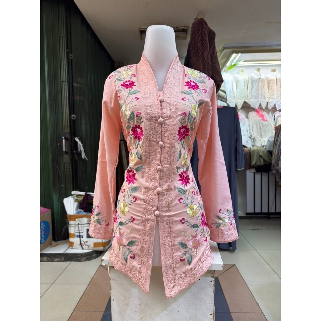 Kebaya Encim Full Bordir Langsung Bukan Tempel Bahan Toyobo Elegan Modern Gemas lucu imut bagus