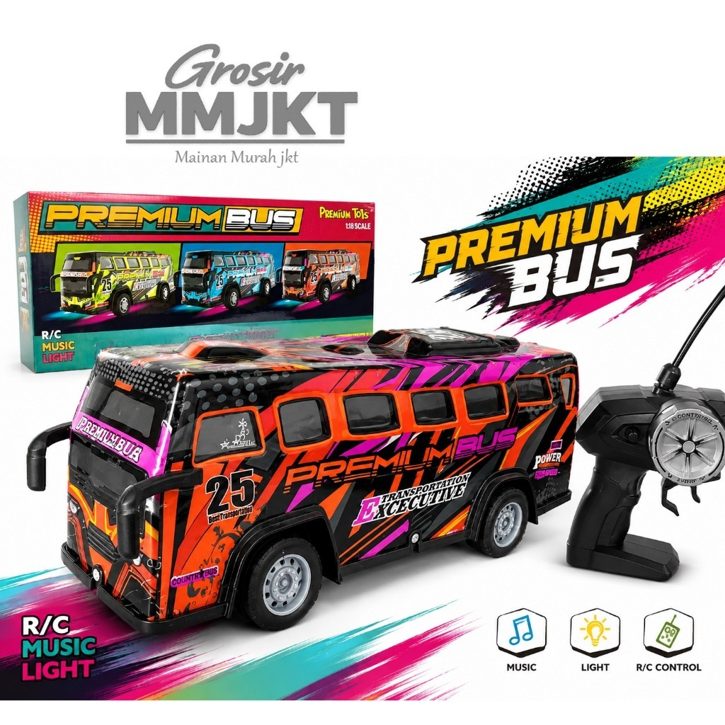 MAINAN ANAK MURAH RC BUS PR-17947 MOBIL REMOT BUS PREMIUM RC BUS TELOLET BUS 25