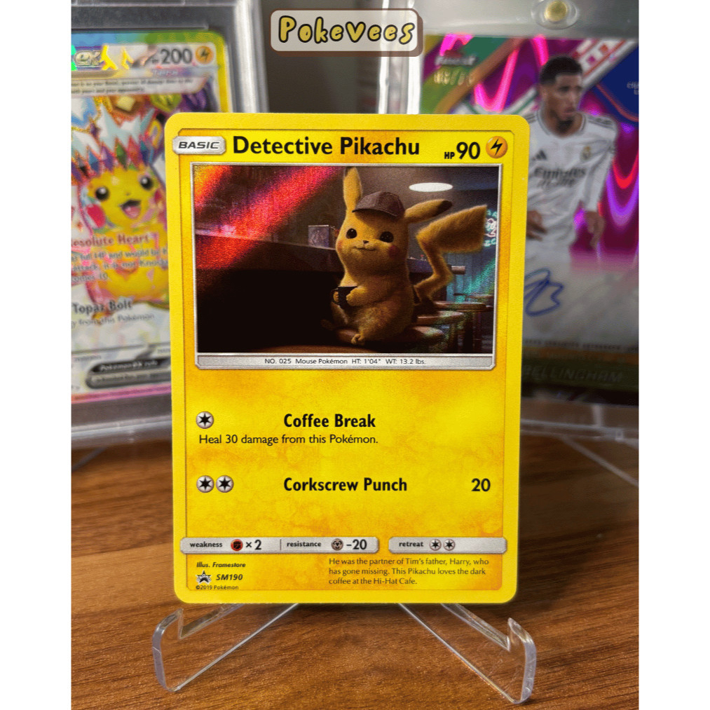 Detective Pikachu SM190 Pokemon PROMO CARD [ENGLISH] NEAR MINT