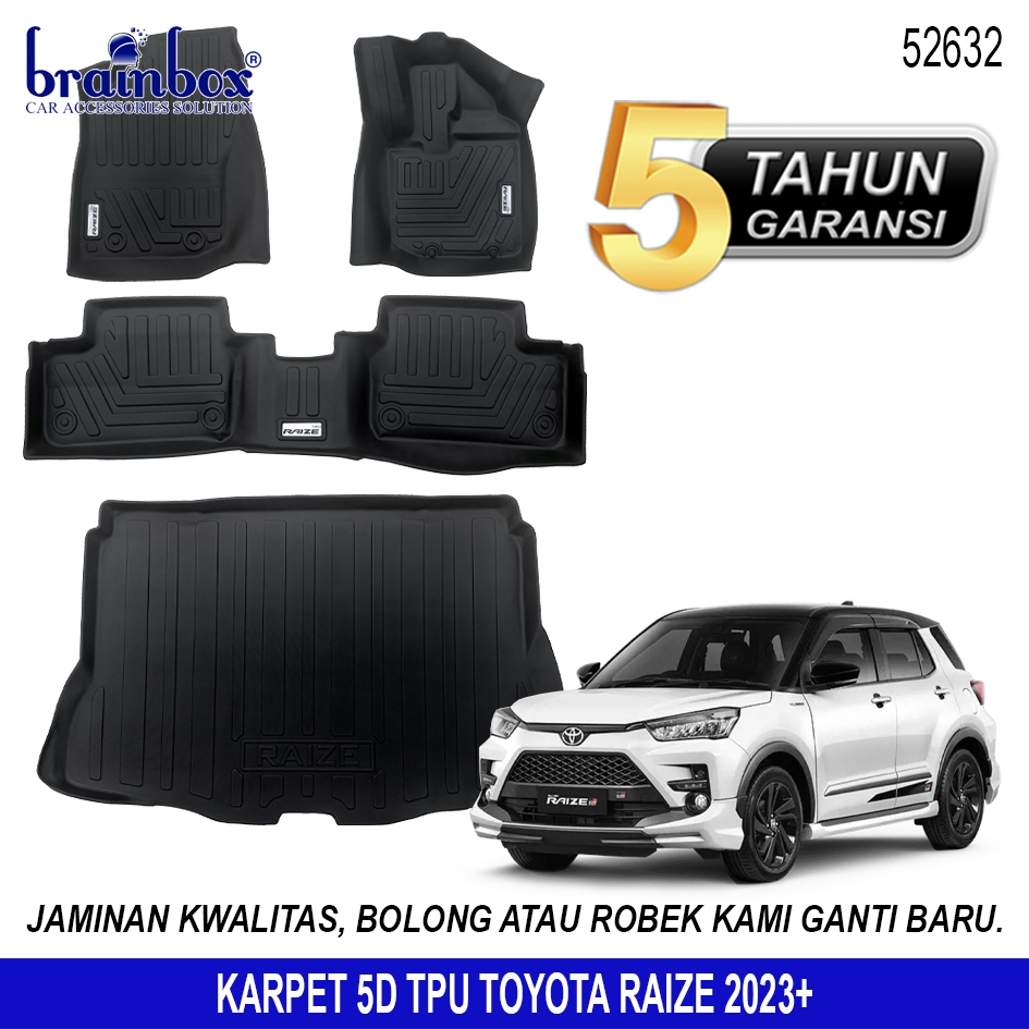 Brainbox 5D TPE Car Mat Karpet Mobil Toyota Raize