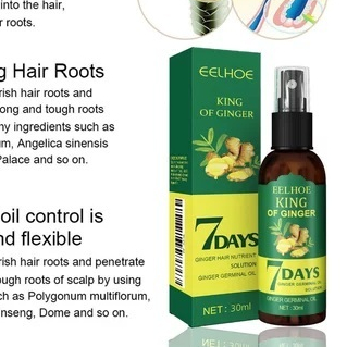 EELHOE King of Ginger 7 Days Ginger Pure Essential Solution Hair Roots 30ml