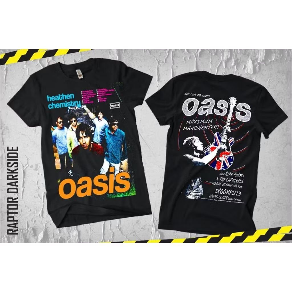 KAOS BAJU BAND OADIS TOUR CHEMISTRY DISTO PREMIUM 24S PRIA WANITA