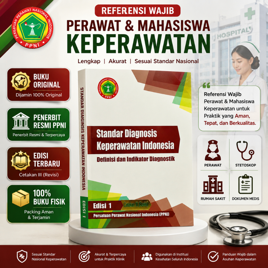 ORIGINAL Buku SDKI PPNI Edisi 1 Cetakan 3 (revisi) 2017 Terupdate - Buku Standar Diagnosis Keperawat