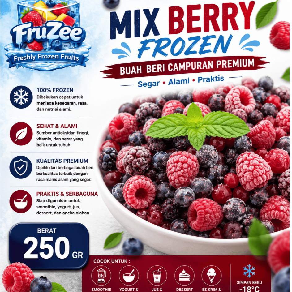 Mix Berries (Strawberry & Blackberry & Raspberry) | Mixed Berries Frozen