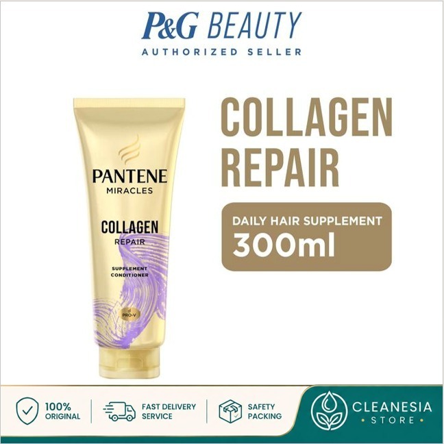 Pantene Conditioner Miracles Collagen Repair 300ml/250ml  - Pantene Kondisioner Perawatan Rambut Rus