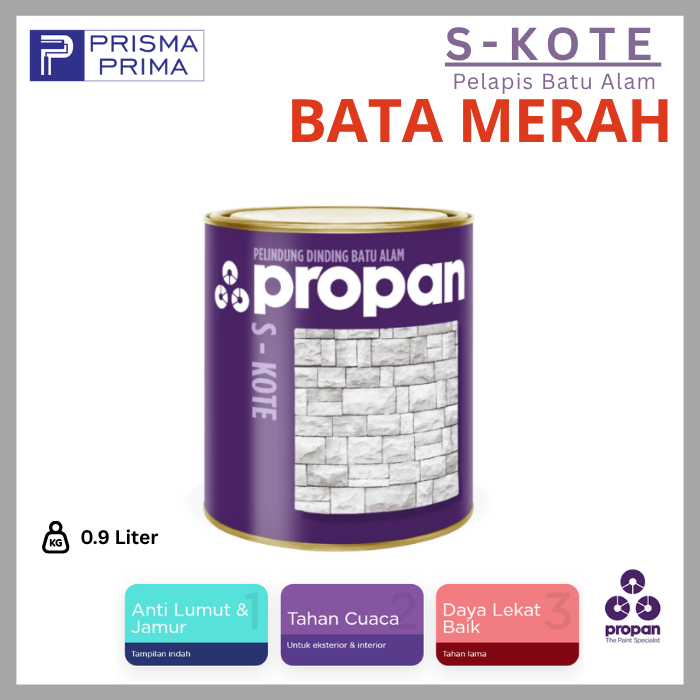 Propan S - Kote Stonkote Cat Pelapis Batu Alam Stone Coating Kote Bata Merah Expose Tempel