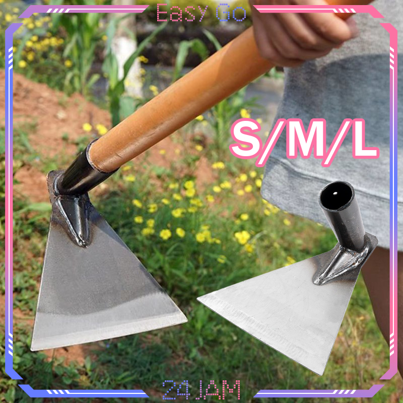 Cangkul Segitiga Berkebun Cangkul Besi Kecil Cangkul Mini Baja Asli Cangkul Tajam
