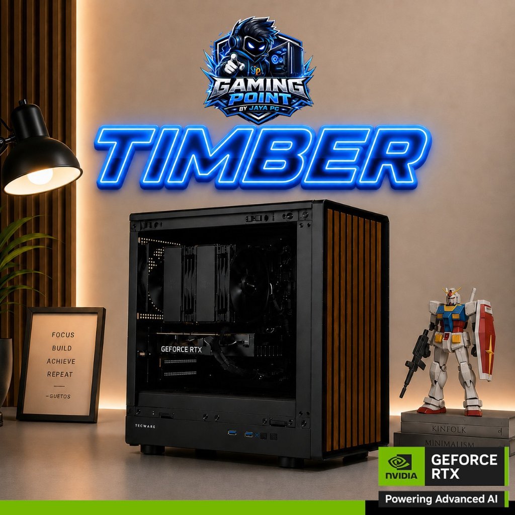 GAMING POINT TIMBER - PC Rakitan Intel i5-12400F | GeForce RTX 5060 8GB | 16GB DDR4 | SSD NVMe 1TB