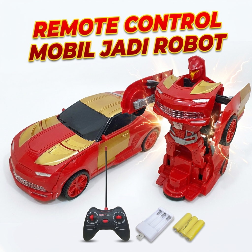 Tomindo Mainan Anak Remote Control Mobil Jadi Robot | RC Remot Kontrol Mobil Mobilan | Maenan Anak L