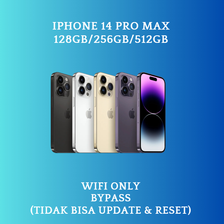 HP IPHONE 14 PRO MAX WIFI ONLY 128GB/256GB/512GB Bekas Second Original Mulus Fullset Game/Live/Merek