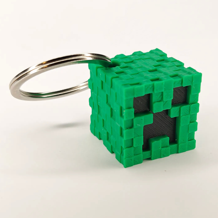 Minecraft Creeper Head Keychain | Gantungan kunci karakter creeper