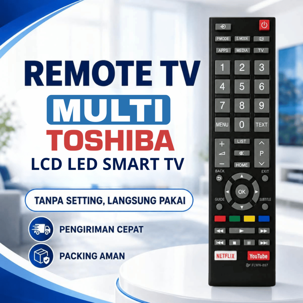 Remote TV Toshiba LCD LED / Remote TV Toshiba Smart TV Merk Universal