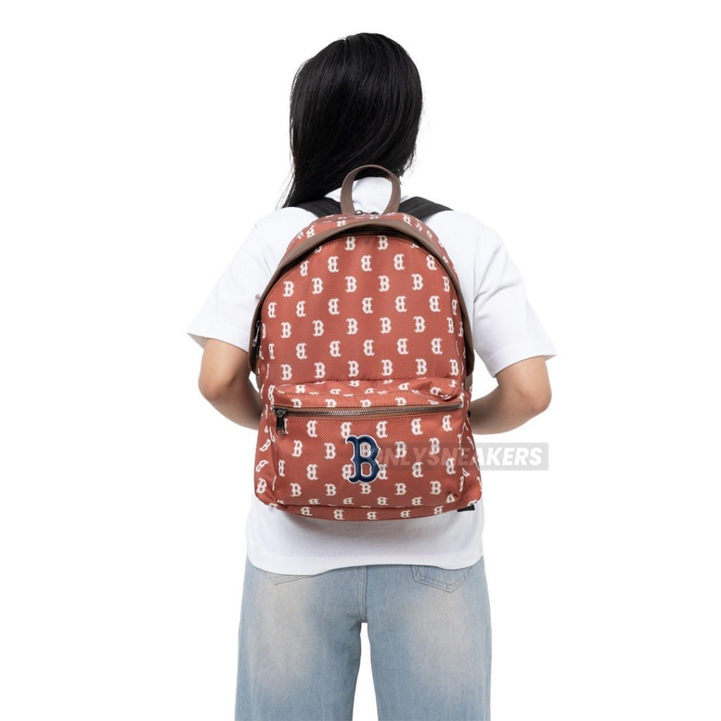 MLB BOSTON MONOGRAM BACKPACK BROWN
