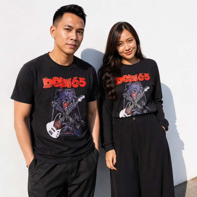 Kaos Dom 65 - Gentho Kates Tshirt 100% Cotton | Unisex Tees | Lengan Pendek Lengan Panjang | DTF | K