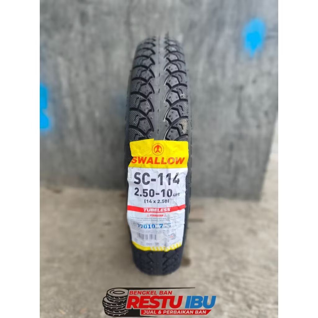 Ban Tubeles Swallow SC-114 250-10 (14x250) for Sepeda Listrik