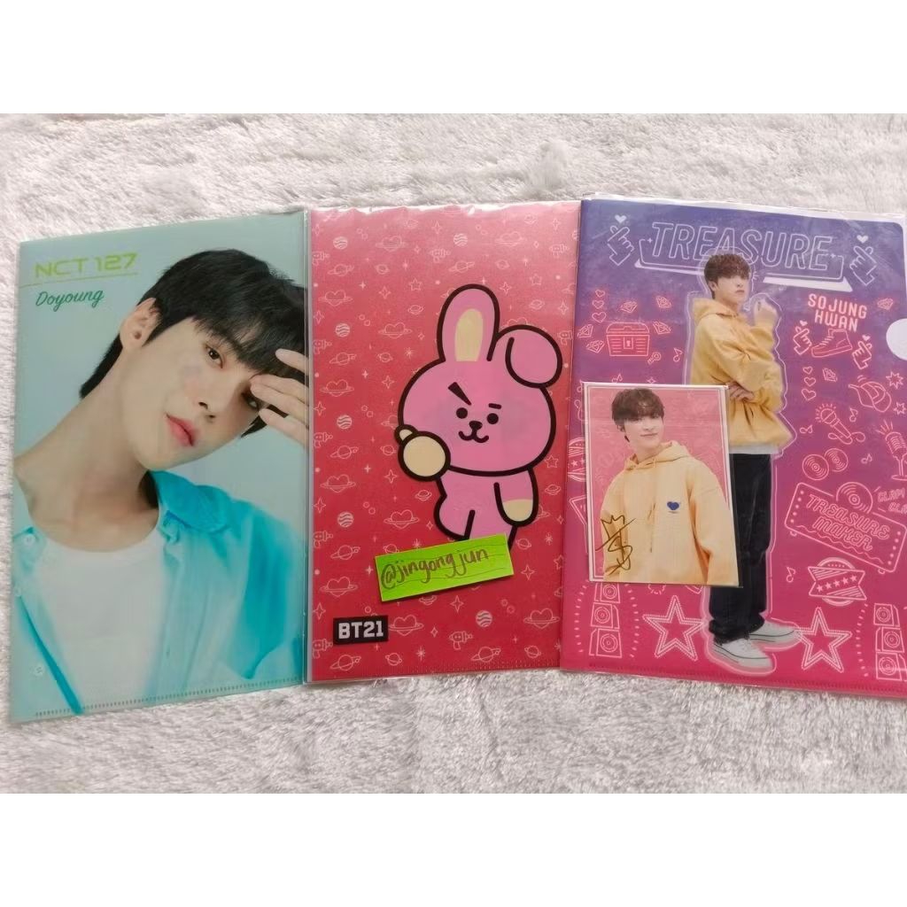 (BACA DESKRIPSI) SEALED MAP FILE clear map bt21 doyoung bts postcard photo cooky nct 127 jk Jungkook