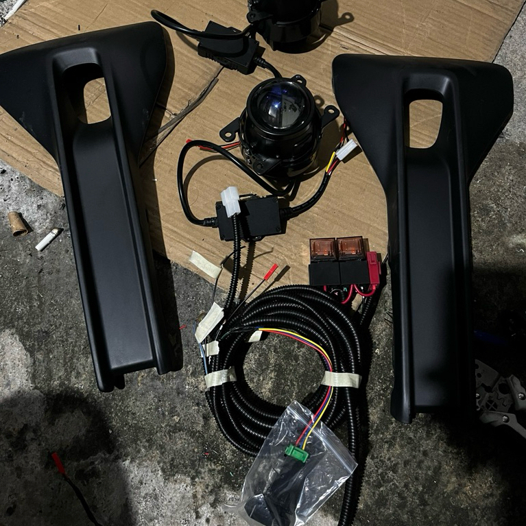 Paket foglamp brio 2024 biled 3in cover foglamp original 2023 kabel set relay lampu kabut projie -ec