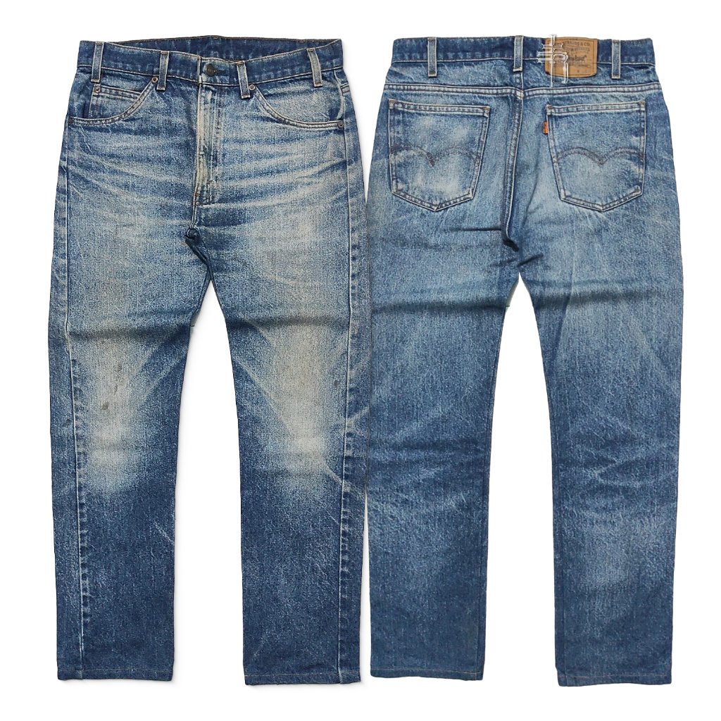 Vintage 90s LEVIS 505 Orange Tab Straight Leg Jeans Made in USA Natural Faded Distressed Washed Cela