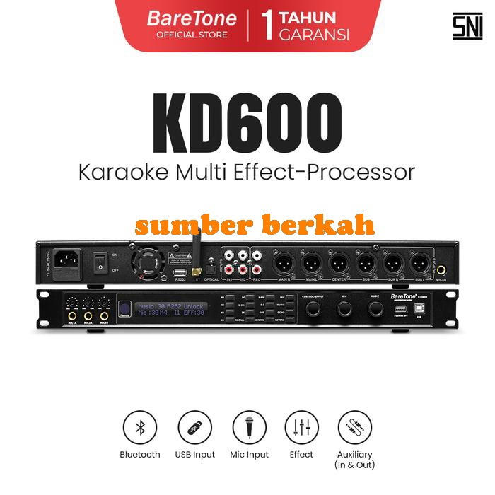 Karaoke Multi-Effect Processor BareTone KD600 DLMS KD 600 / KD-600 Original