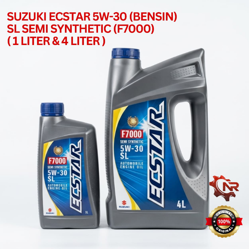 ECSTAR SUZUKI/ SGO 5W-30 SL (F7000) 1L/4L - Oli Mesin Mobil Bensin (SEMI SYNTHETIC) ORI SUZUKI